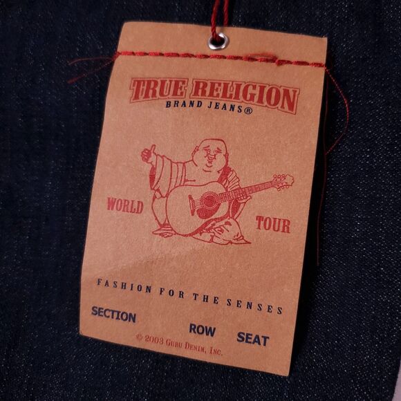 True Religion Joey 26 Big T Wide Leg Blue Jeans NWT NEW $205 MSRP - Picture 13 of 16